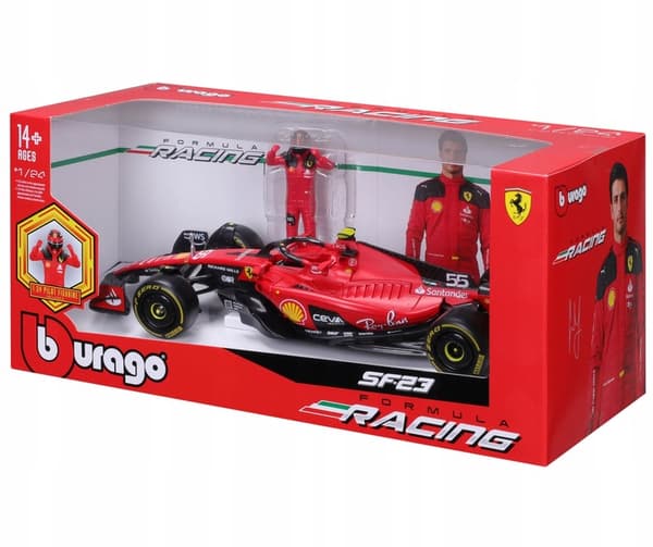 F1 FERRARI SF-23 #55 bil med fører Bburago 1:24 26809