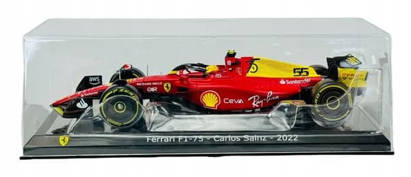 F1-bil FERRARI F1-75 GP Italien 2022 Monza C. Sainz #55 1:24 Bburago 26806