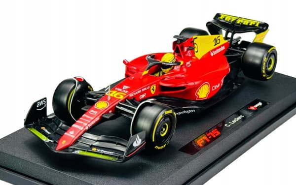 F1-bil FERRARI F1-75 GP Monza 2022 Charles Leclerc #16 Bburago 1:24 26806