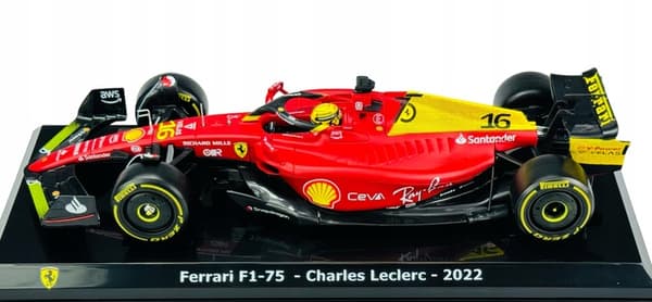 F1-bil FERRARI F1-75 GP Monza 2022 Charles Leclerc #16 Bburago 1:24 26806