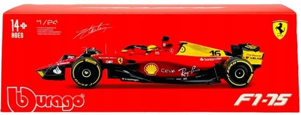F1-bil FERRARI F1-75 GP Monza 2022 Charles Leclerc #16 Bburago 1:24 26806