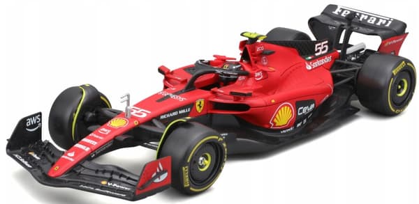 F1 racerbil FERRARI SF-23 med hjelm #55 Bburago 1:24 26808