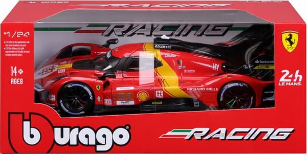Ferrari 499P LMH FIA 24h Le Mans Hyperbil 2023 #51 Bburago 26309 modell 1:24