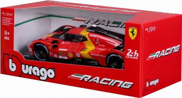 Ferrari 499P LMH FIA 24h Le Mans Hyperbil 2023 #51 Bburago 26309 modell 1:24