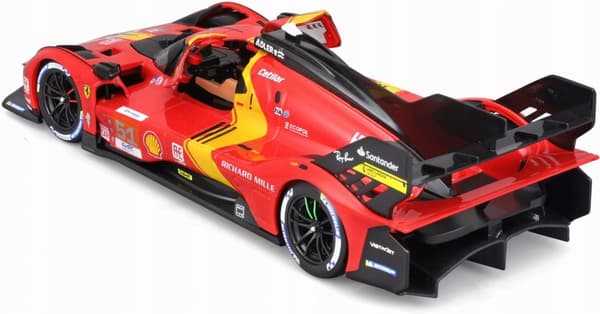 Ferrari 499P LMH FIA 24h Le Mans Hyperbil 2023 #51 Bburago 26309 modell 1:24