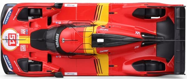 Ferrari 499P LMH FIA 24h Le Mans Hyperbil 2023 #51 Bburago 26309 modell 1:24
