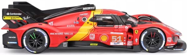 Ferrari 499P LMH FIA 24h Le Mans Hyperbil 2023 #51 Bburago 26309 modell 1:24