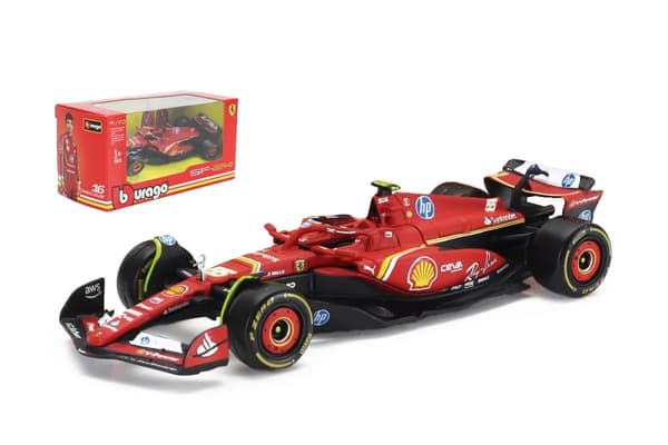F1 FERRARI SF-24 2024 C. Sainz #55 BBurago Formel 1 bilmodel 1:43