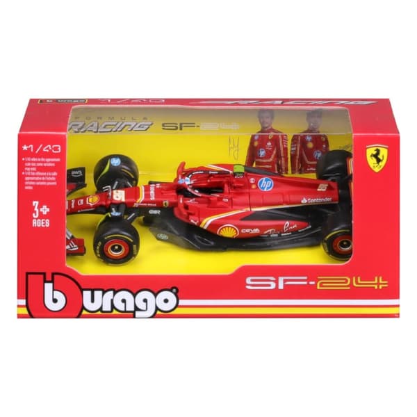 F1 FERRARI SF-24 2024 C. Sainz #55 BBurago Formel 1 bilmodel 1:43