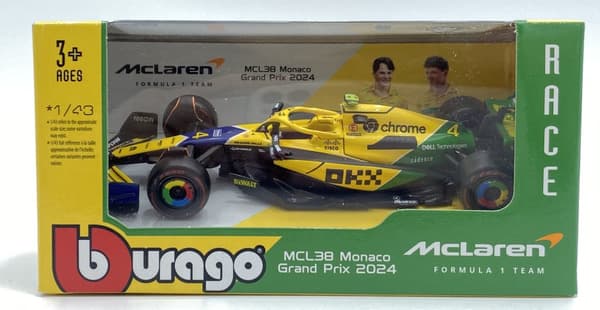 McLaren MCL38 GP Monaco F1 2024 #81 Piastri BBurago 1:43