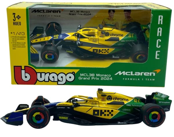 McLaren MCL38 GP Monaco F1 2024 #81 Piastri BBurago 1:43