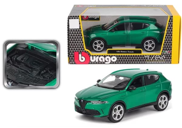 Alfa Romeo Tonale 2022 grön 1:24 modell BBurago 21109