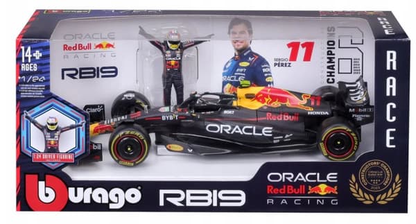 F1 Red Bull RB19 #11 S. Perez Bburago 1:24 28036 med kørerfigur