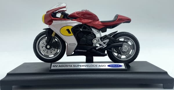 MV AGUSTA Superveloce Ago motorcykel 1:18 Welly 12862 metall