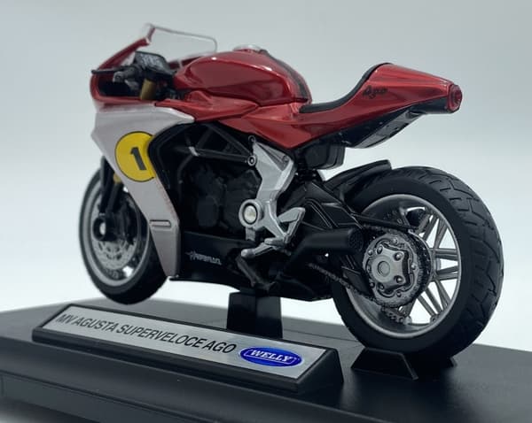 MV AGUSTA Superveloce Ago motorcykel 1:18 Welly 12862 metall