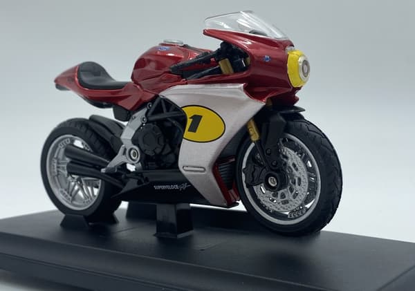 MV AGUSTA Superveloce Ago motorcykel 1:18 Welly 12862 metall