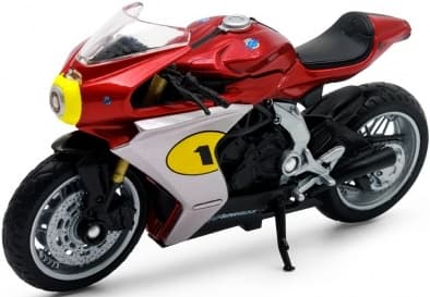 MV AGUSTA Superveloce Ago motorcykel 1:18 Welly 12862 metall
