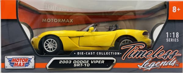 Dodge Viper SRT-10 2003 model 1:18 Motormax 73137