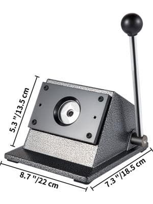 32mm manuell stansmaskin för runda märkespapper med ergonomiskt handtag/4 gummifötter, gjutjärnsmaterial, vasst stålblad