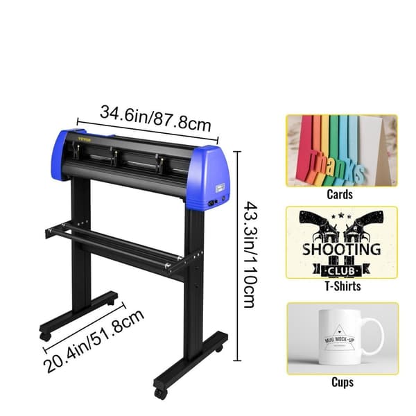 Vinylskärare plotter - 28 tum, 20 blad, LCD-skärm