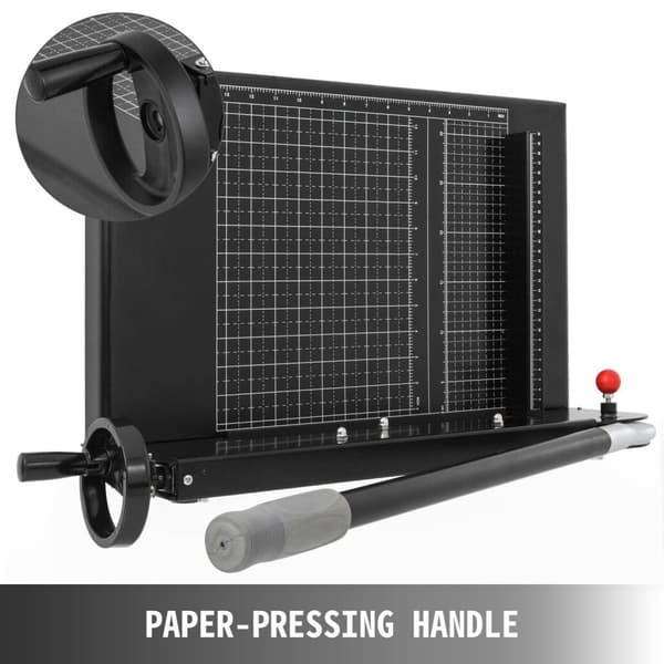 12tum/30cm 300ark kraftig manuell pappersskärare med högprecisionsskala, säkerhetslås och papperspressande handtag, arbetsbesparande