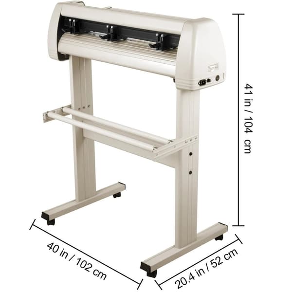 34-tums vinylskärplotter med stativ, High Efficiency, COMPIM och USB-portar, Justerbar kraft/hastighet, Anti-avvikelse Design