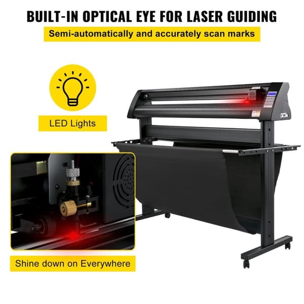 1350mm halvautomatisk vinylskärplotter med laserguideöga, högeffektiv LED-display, precisionsskärning, hög kompatibilitet