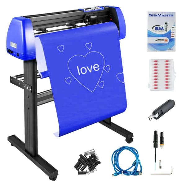 28 tum/720mm professionell vinylskärplotter med stativ, hög effektivitet, exakt skärning, hög kompatibilitet, lätt att använda