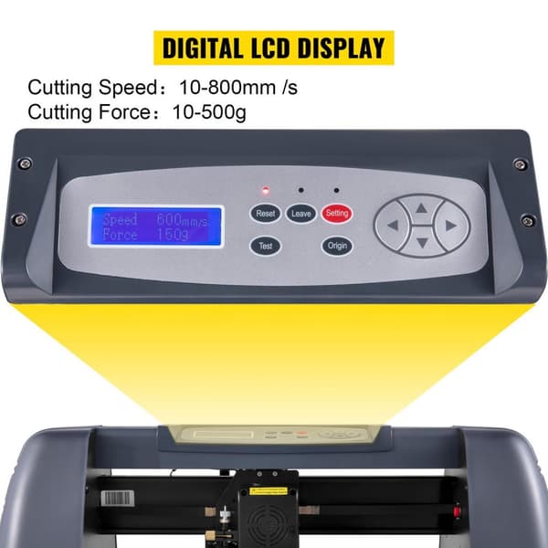 14 tums professionell vinylskärplotter, digital precisionskontroll, anti-avvikelsedesign, USB- och SERIAL-portar, hög kompatibilitet