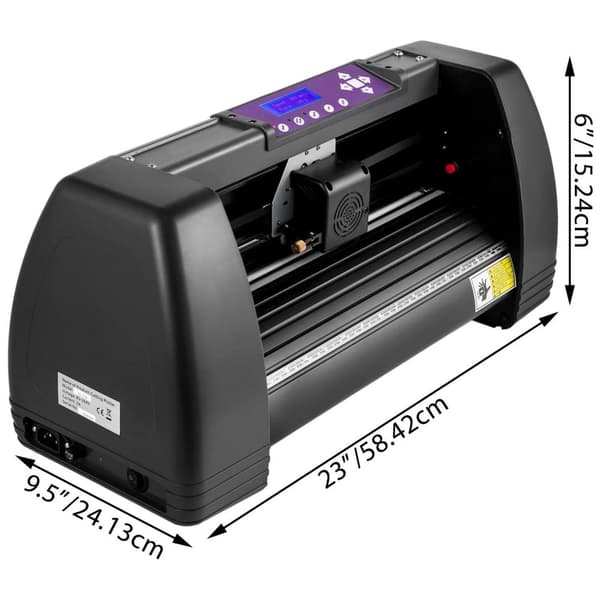 375 mm manuell vinylskärplotter med LCD-panel och COM, USB, U-disk portar, stöder offline-drift, exakt skärning, kompakt struktur