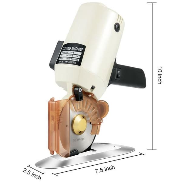 250W 100 mm elektrisk roterande tygskärare, hög säkerhetsprestanda, med knivslipare och bladskydd, ergonomisk design