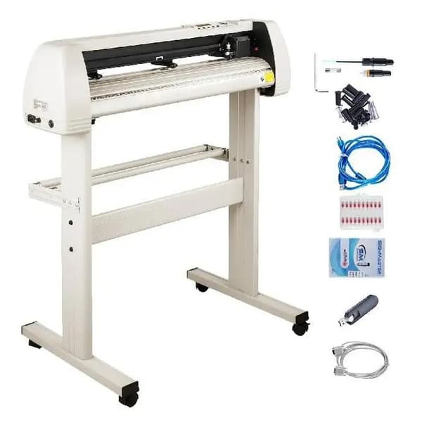 28 tums vinylskärplotter med stativ, hög effektivitet, exakt skärning, hög kompatibilitet, digital kontrollpanel