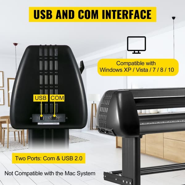 28-tums golvstående professionell vinylskärplotter med USB- och COM-gränssnitt, digital LCD-display, stor skärbredd, hög precision