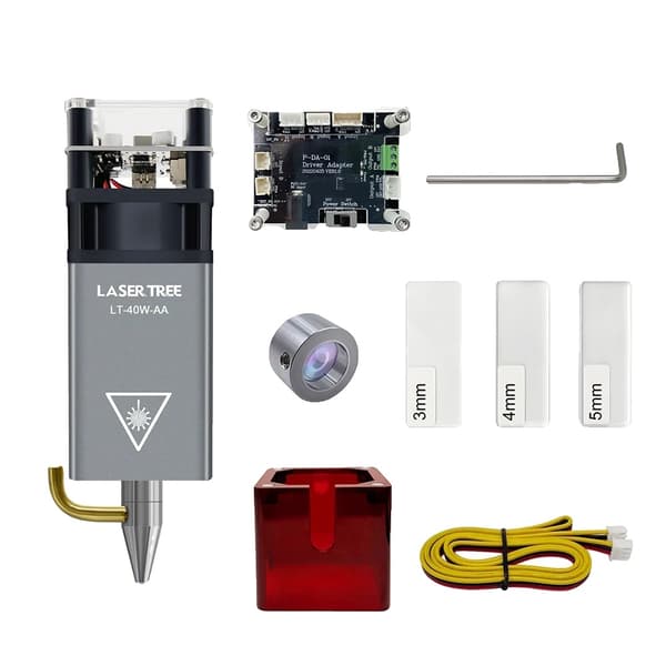Lasergravørhoved, 450nm blåt lys, 40W effekt, LT-40W-AA