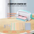 Miniatyrbild 3 av 7: 9 tum öppning portabel manuell stansning präglingsmaskin med komplett startkit, större drivkraft och präglingstryck, hopfällbar design
