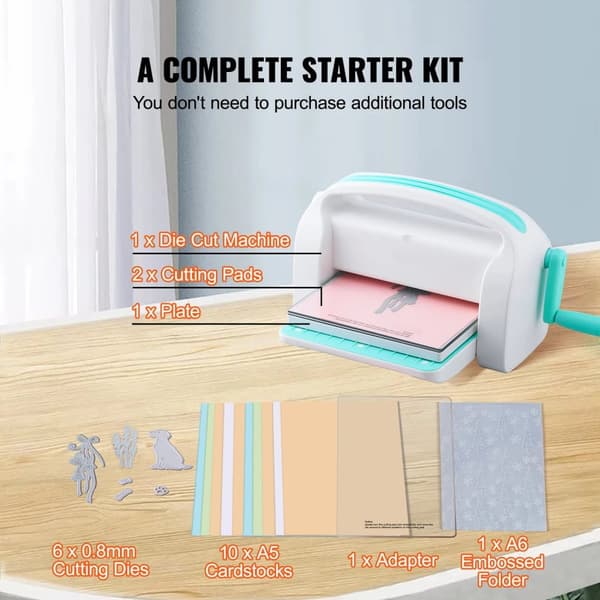 9 tum öppning portabel manuell stansning präglingsmaskin med komplett startkit, större drivkraft och präglingstryck, hopfällbar design