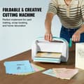 Miniatyrbild 2 av 7: 9 tum öppning portabel manuell stansning präglingsmaskin med komplett startkit, större drivkraft och präglingstryck, hopfällbar design