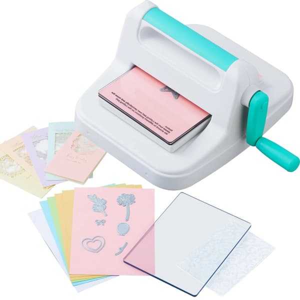 9 tum öppning portabel manuell stansning präglingsmaskin med komplett startkit, större drivkraft och präglingstryck, hopfällbar design