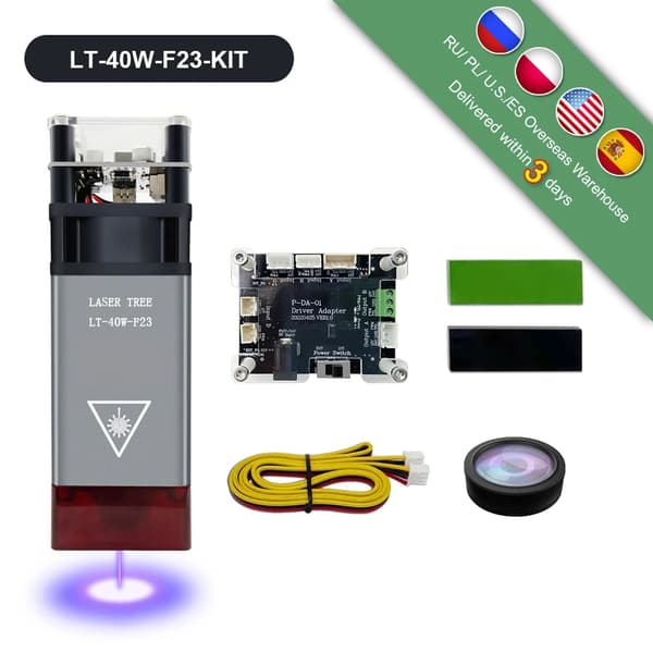 5W/10W Lasermodule för Skärning och Gravering, Hög Precision, Mångsidig Kompatibilitet,LT-40W-F23-KITLT-40W-F23-KIT