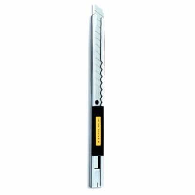 Cutter - Olfa - Silver SVR-1 - 9 mm avtagbart blad - Glidande stopp - Rostfritt stål