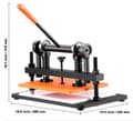 Miniatyrbild 7 av 7: 1,5 ton lastkapacitet 12 mm justerbar slaglängd 36 x 26 cm läder skärmaskin, läderpräglingsmaskin, förbättrad stabilitet