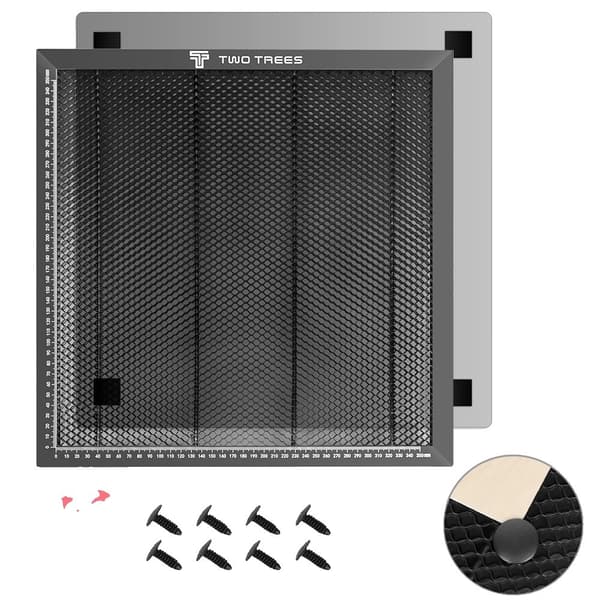 Hunajakenno-työtaulu, yhteensopiva laserkaiverruskoneiden kanssa, useita koko vaihtoehtoja,400x400x22mm, työpöytäpaketti Workbench kit 430x400x22mm