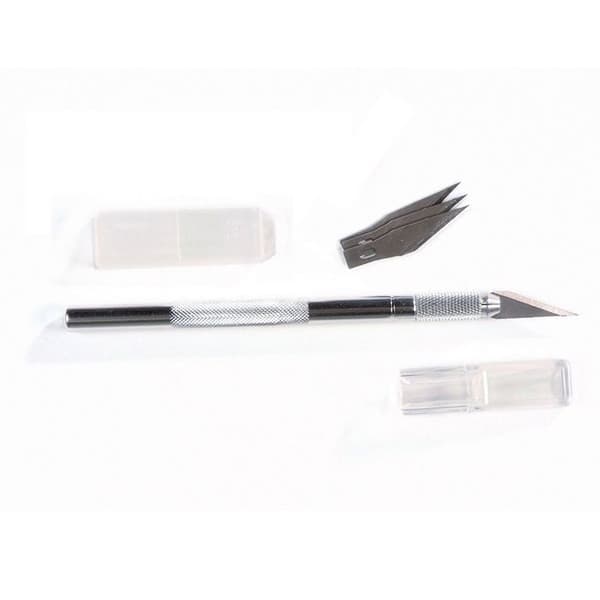 Konstkniv - ARTEMIO - 3 Blad - Ruggad handtag - Skärkniv - Säker handgrepp