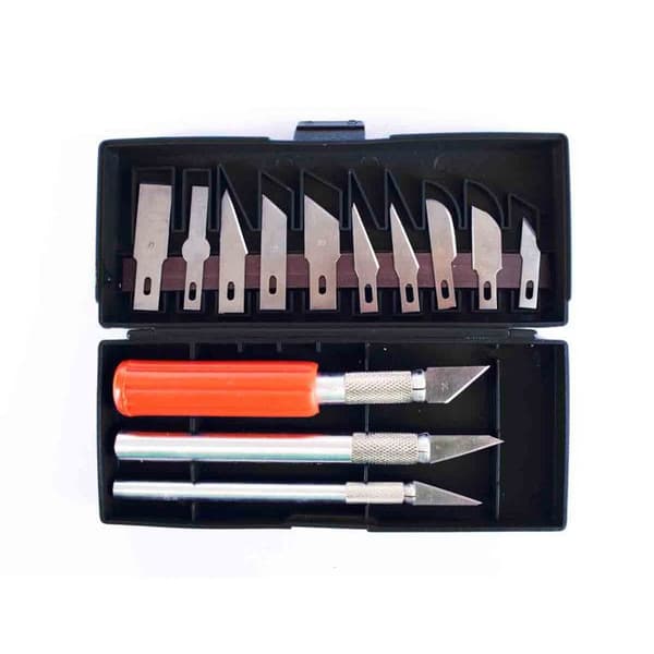 Precision cutter set med 3 knivar och 13 blad