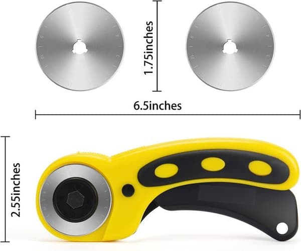 Roterande skärare - 45 mm ersättningsblad, skärpapper, tyg, duk, quiltning