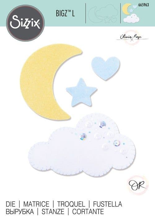 Kutter - skärplatta - Sizzix-klinga - 665963 - Bigz L Moon skärform - Cloud av Olivia Rose | | Kapitel 3 2022