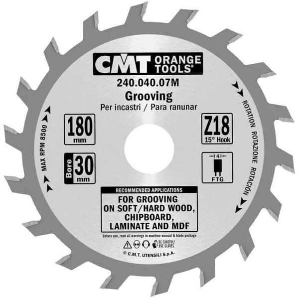 CMT Orange Tools Cirkelsågblad -agrave groover 180-nbspx 4-nbspx 30-nbspmm Z18 - 240.040.07M