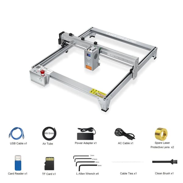 20000 mm/min lasergraveringsmaskin med 30W lasermodul, 400X400 mm arbetsområde, flera säkerhetsskydd