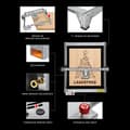 Miniatyrbild 4 av 7: 20000mm/min lasergraveringsmaskin med 30W lasermodul och luftpump, 400X400mm arbetsyta, flera säkerhetsskydd