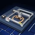 Miniatyrbild 1 av 7: 20000mm/min lasergraveringsmaskin med 30W lasermodul och luftpump, 400X400mm arbetsyta, flera säkerhetsskydd